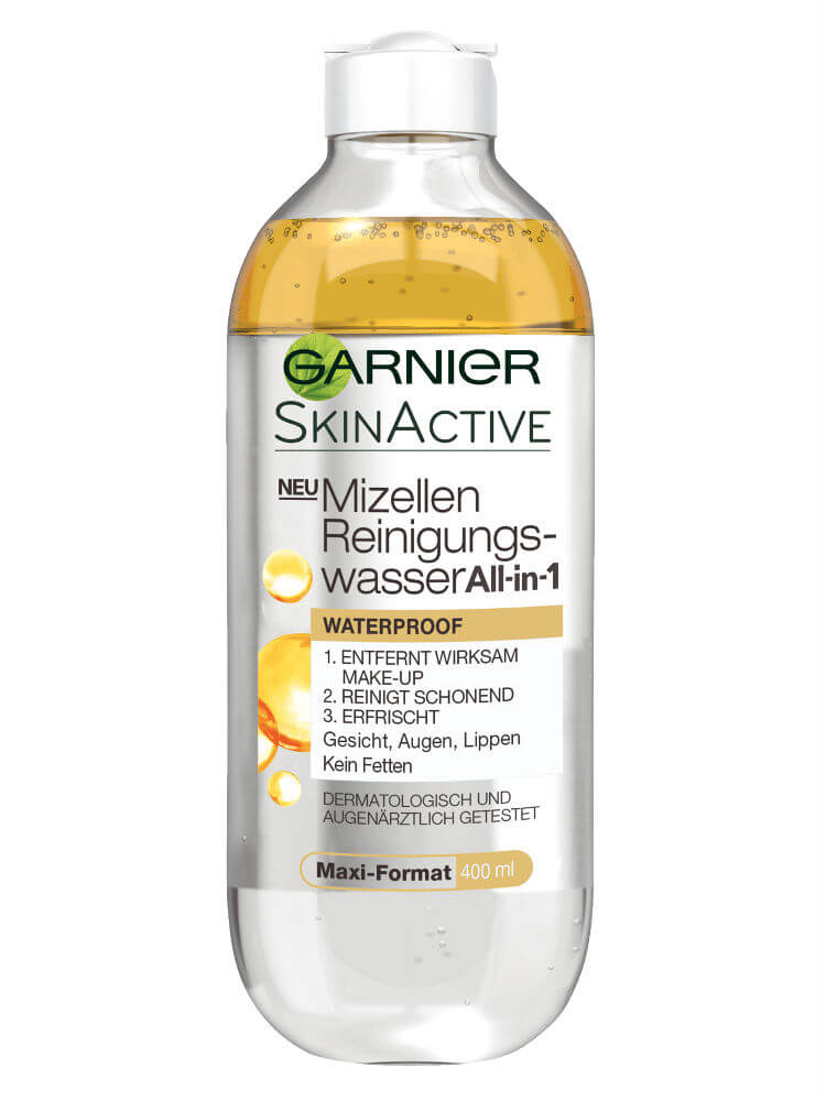 Tẩy trang Garnier vàng nắp trắng