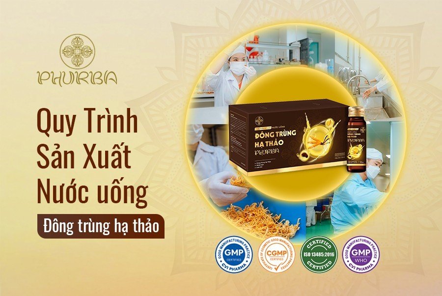 Cận Cảnh Quy Trình Sản Xuất Nước Uống Đông Trùng Hạ Thảo Phurba