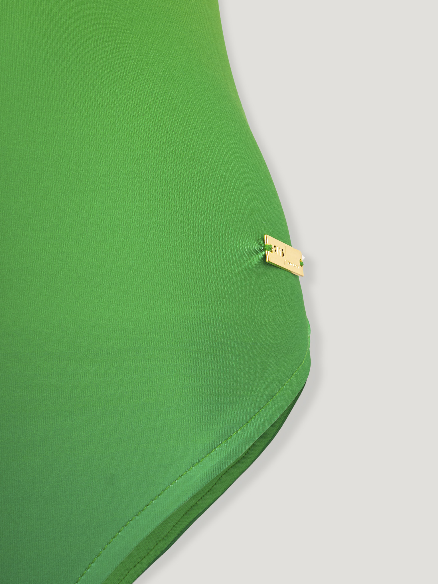 DEEP-CLEAVAGE GREEN TANKINI