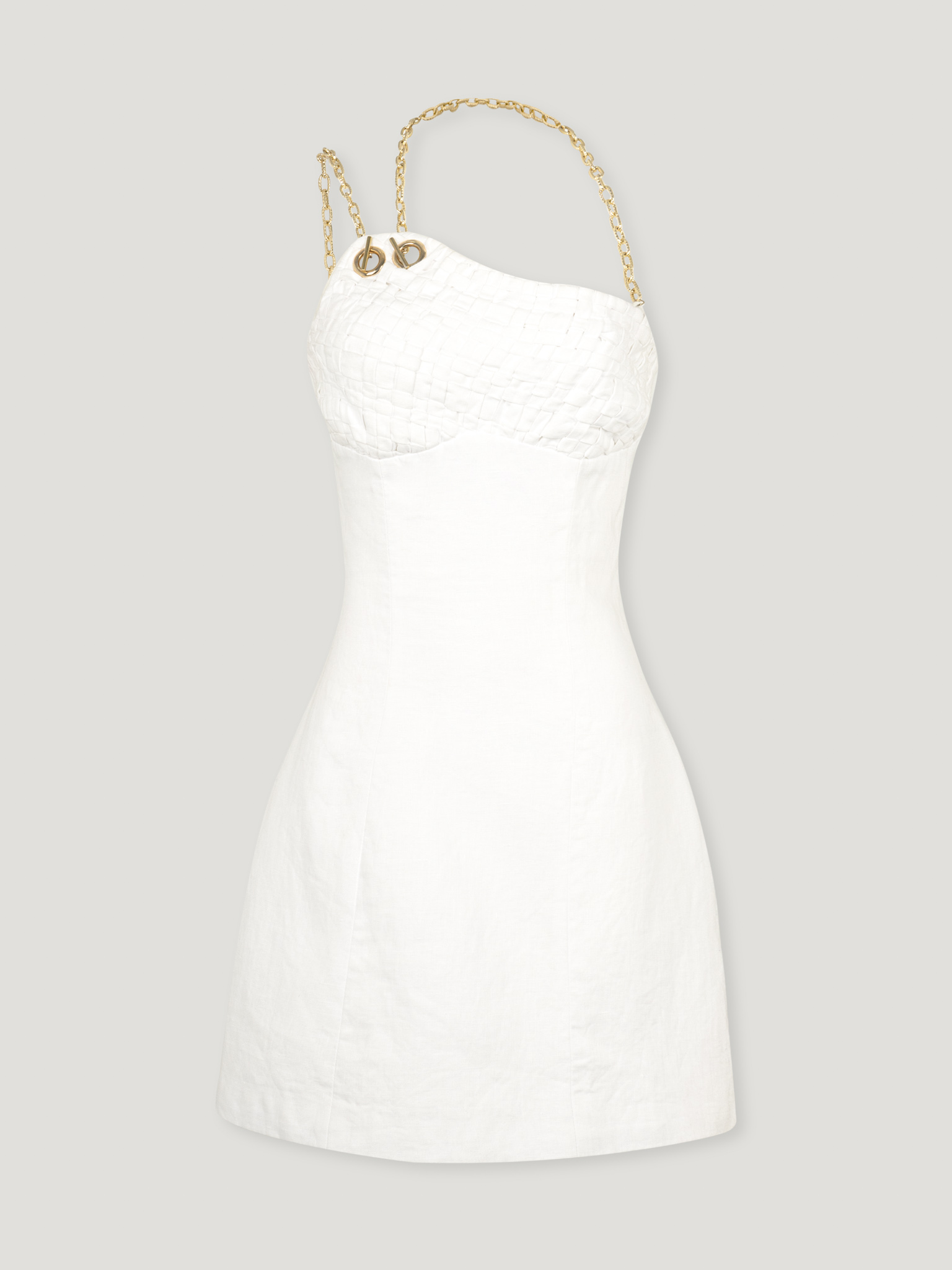 CHAIN WHITE MINIDRESS