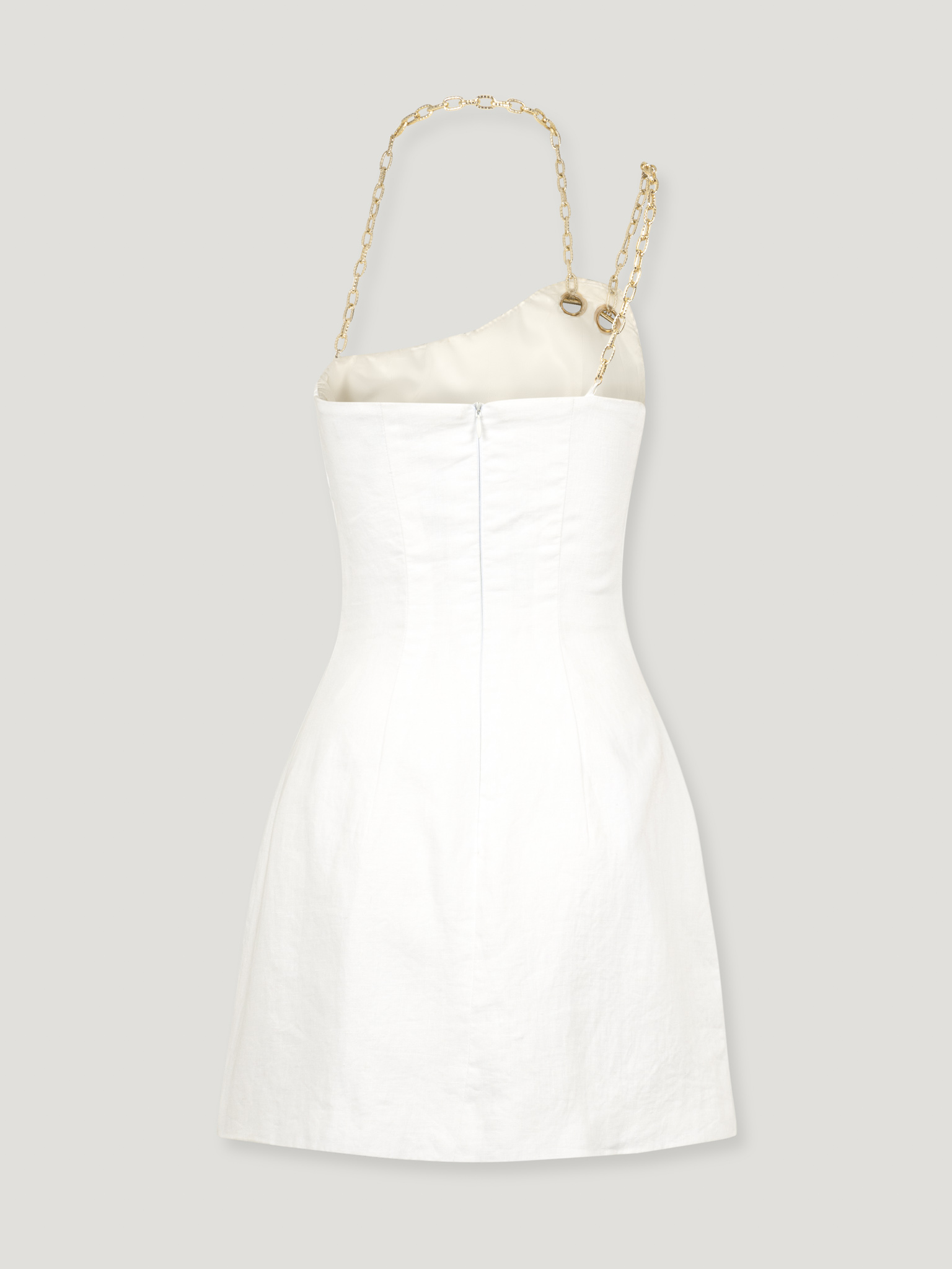 CHAIN WHITE MINIDRESS