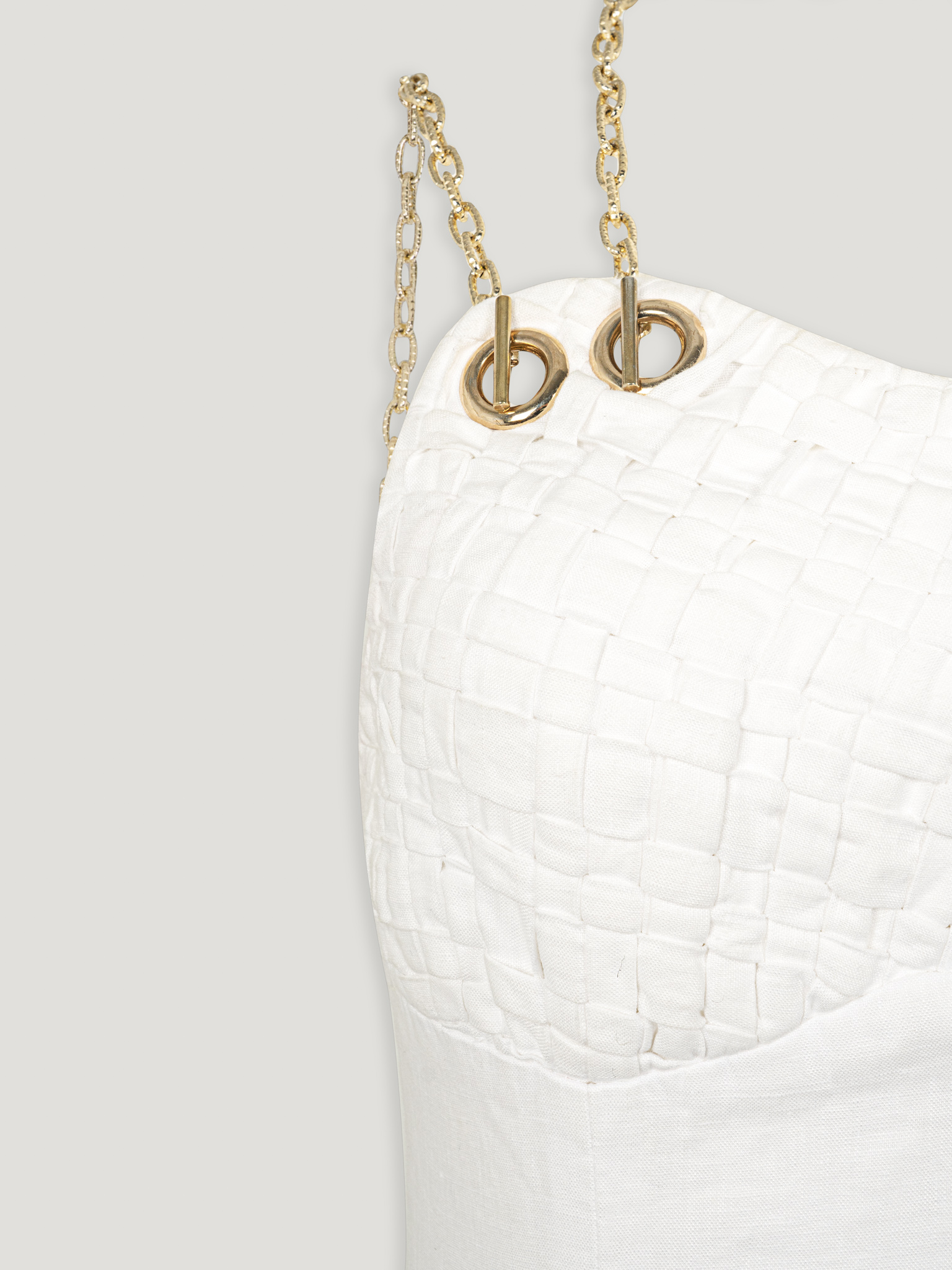 CHAIN WHITE MINIDRESS