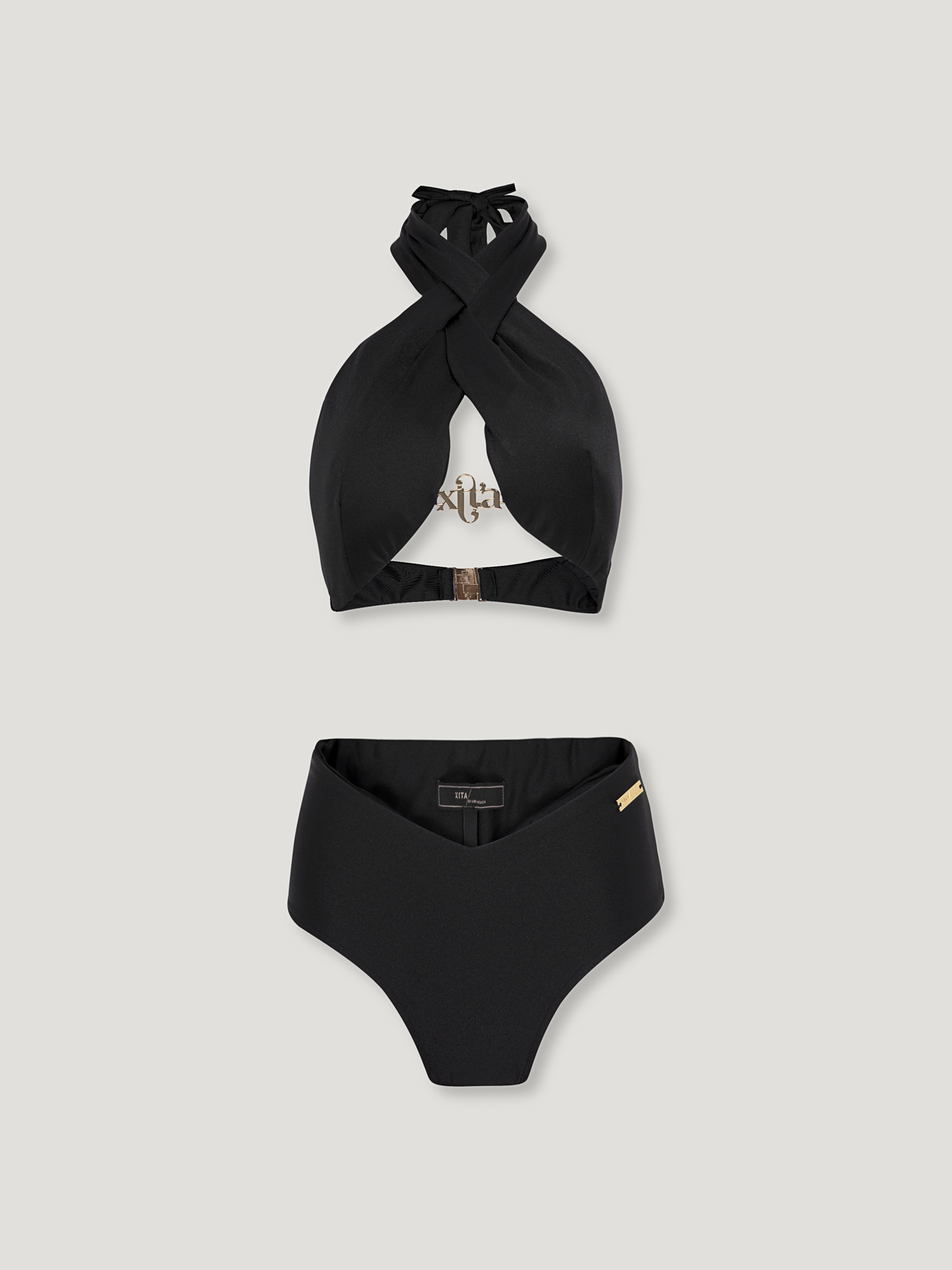 CROSS WRAP HALTER BIKINI