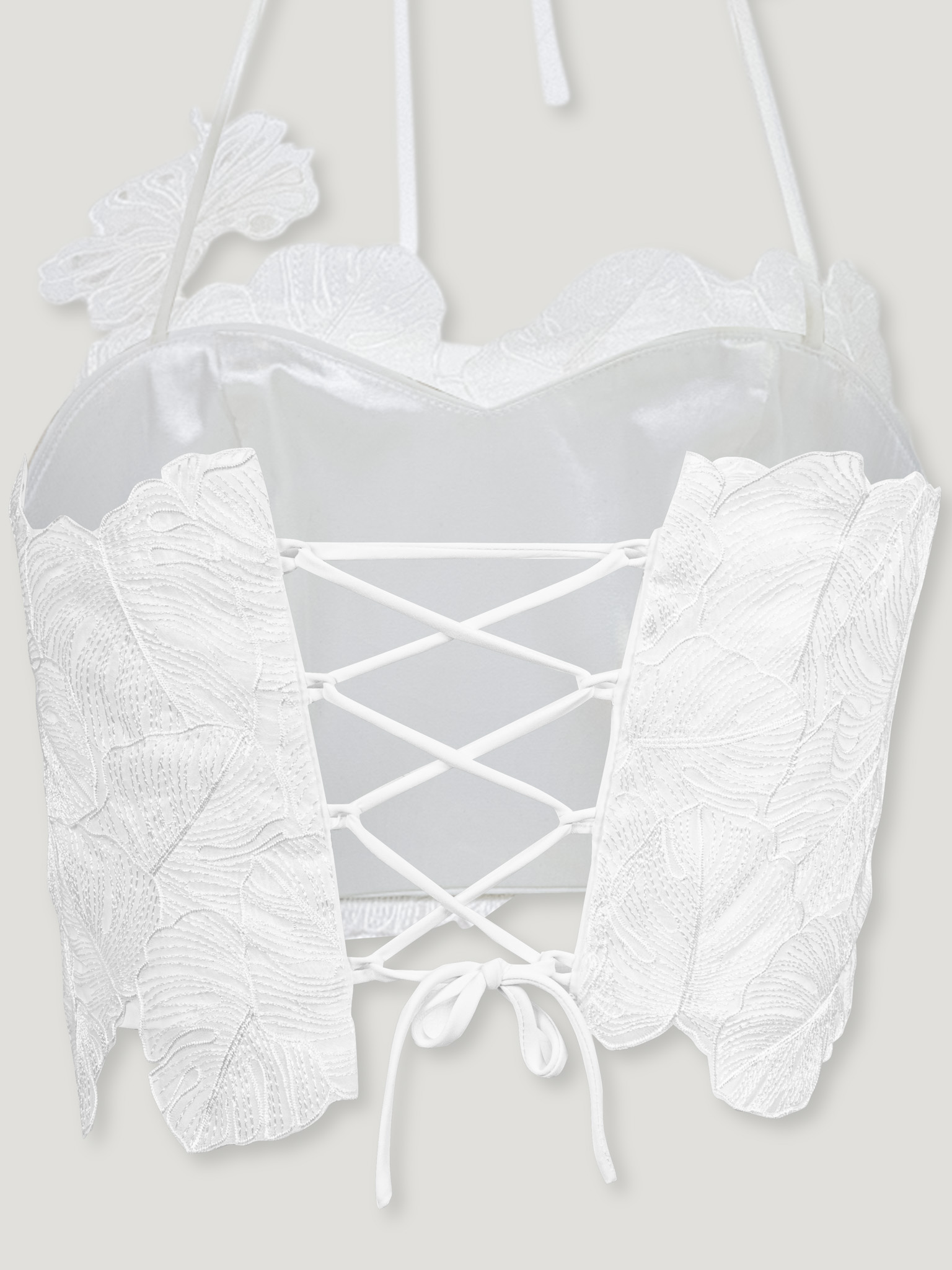 WHITE FLORAL CROPTOP