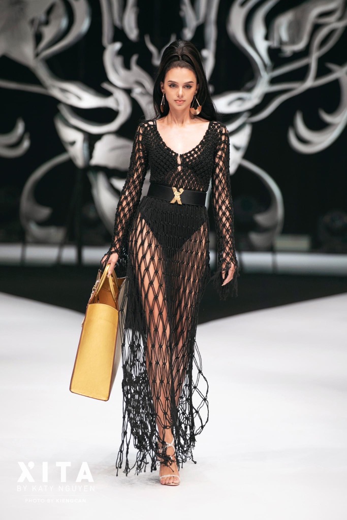 XITA MACRAMÉ BLACK MAXI