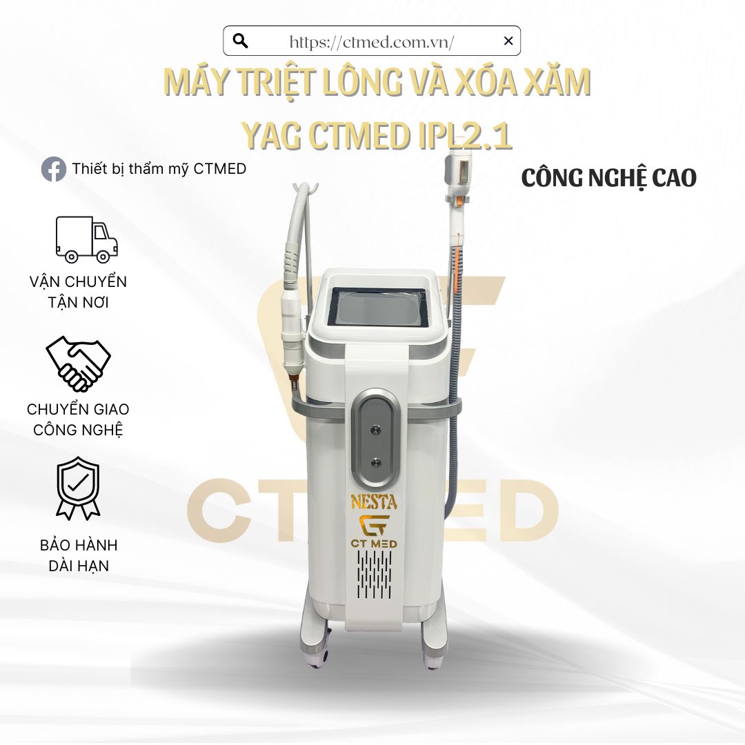 Máy triệt lông và xóa xăm YAG CTMED IPL2.1