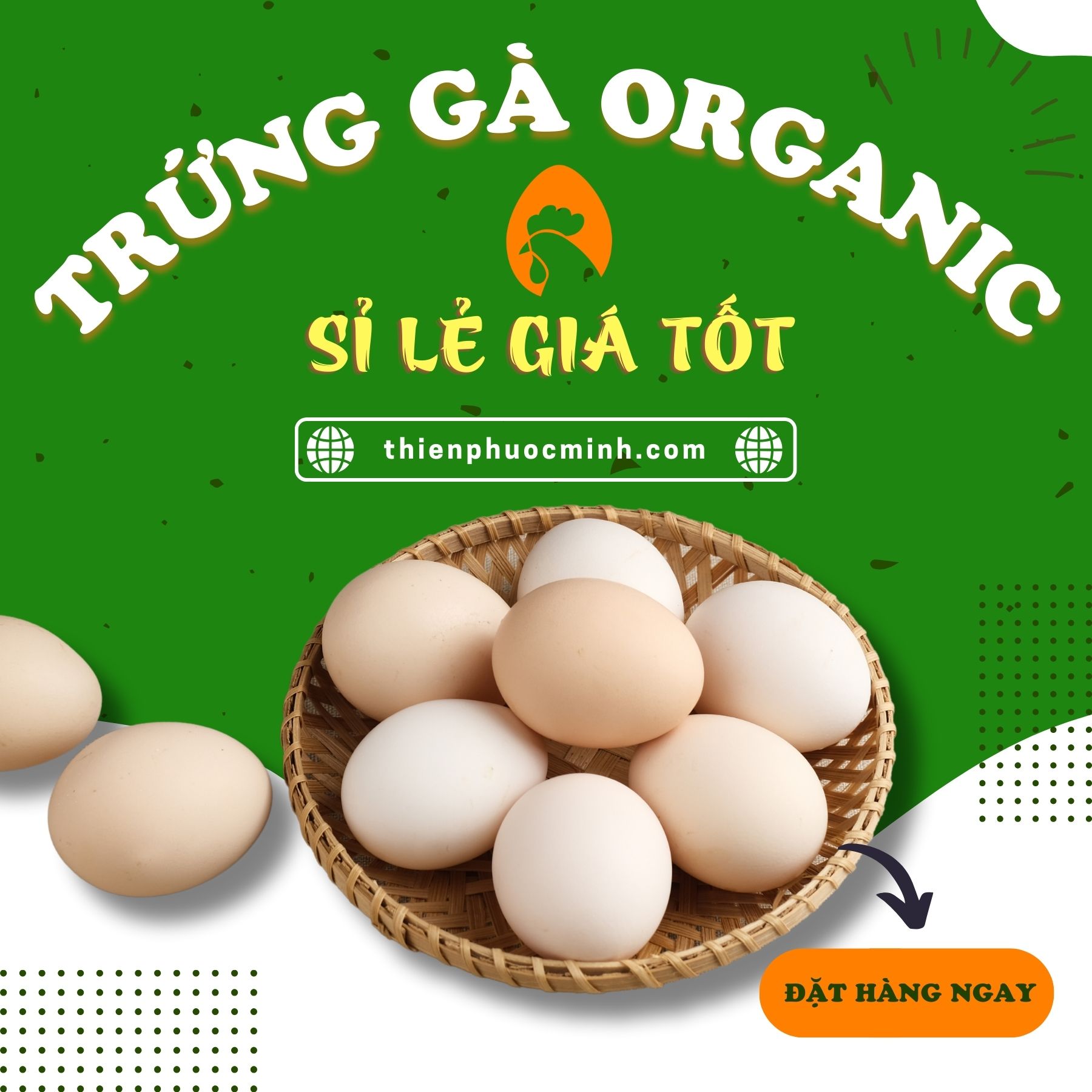 TRỨNG GÀ HỮU CƠ - SỈ LẺ GIÁ TỐT, ƯU ĐÃI HẤP DẪN