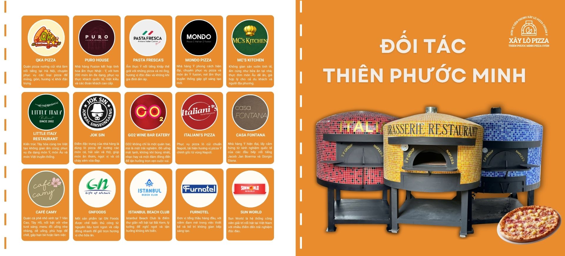 XÂY LÒ PIZZA THIÊN PHƯỚC MINH CHUẨN Ý 