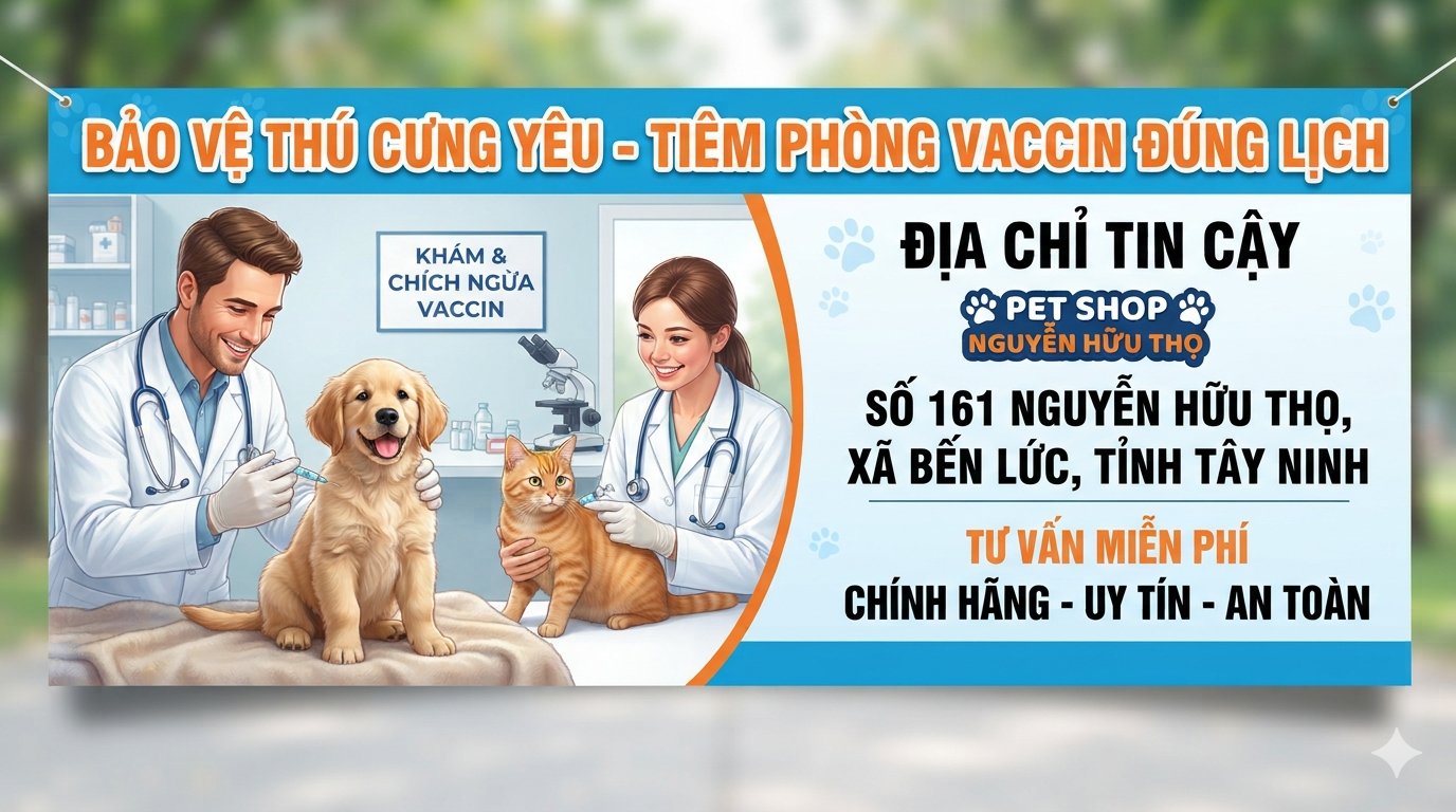 Địa chỉ chích ngừa, tiêm phòng cho chó mèo uy tín tại Bến Lức Tây Ninh
