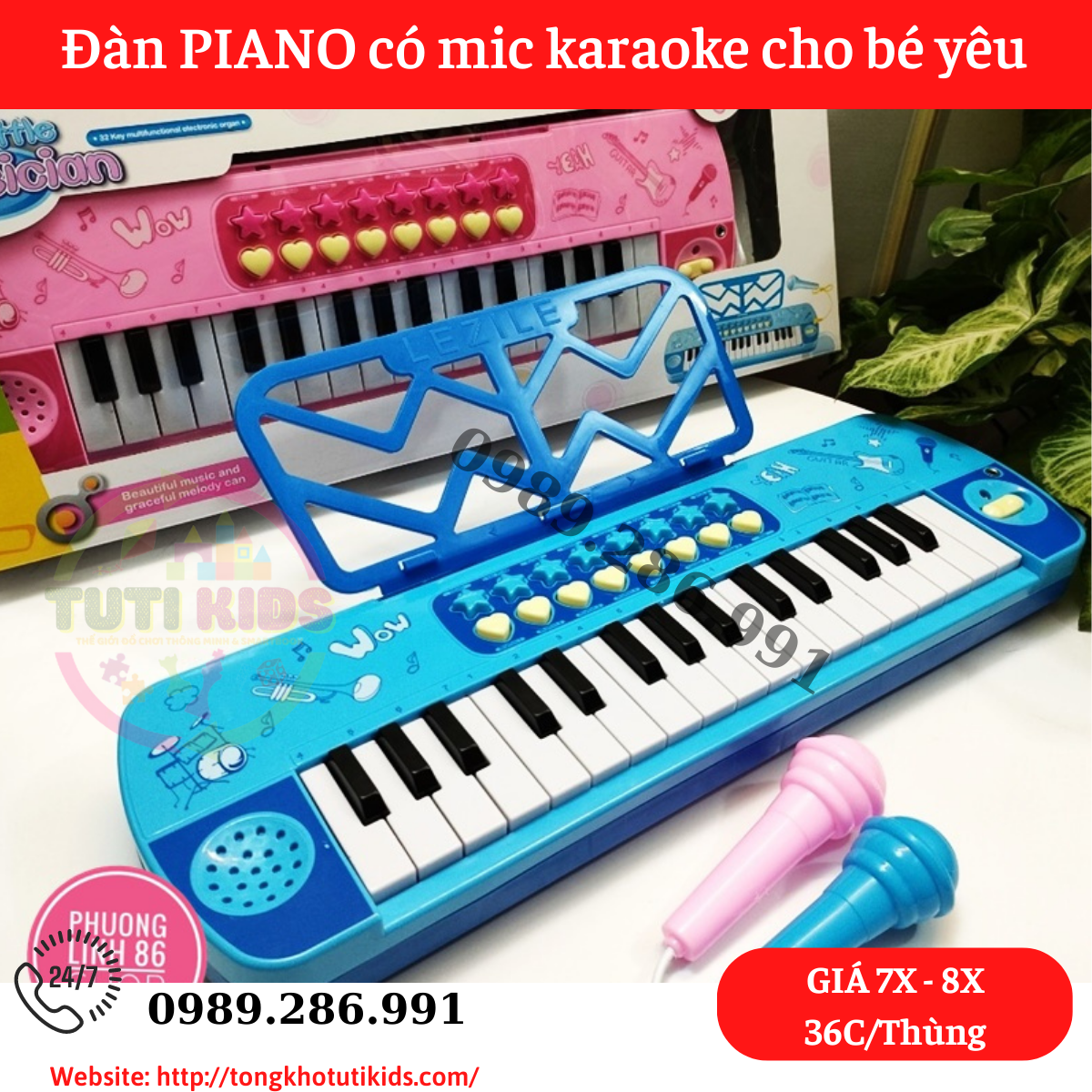 Đàn Piano  có míc(36 bộ/thùng)