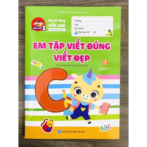 Em tập viết đúng, viết đẹp 3 cuốn