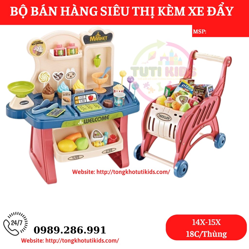 Xe đẩy siêu thị(18 bộ/thùng)