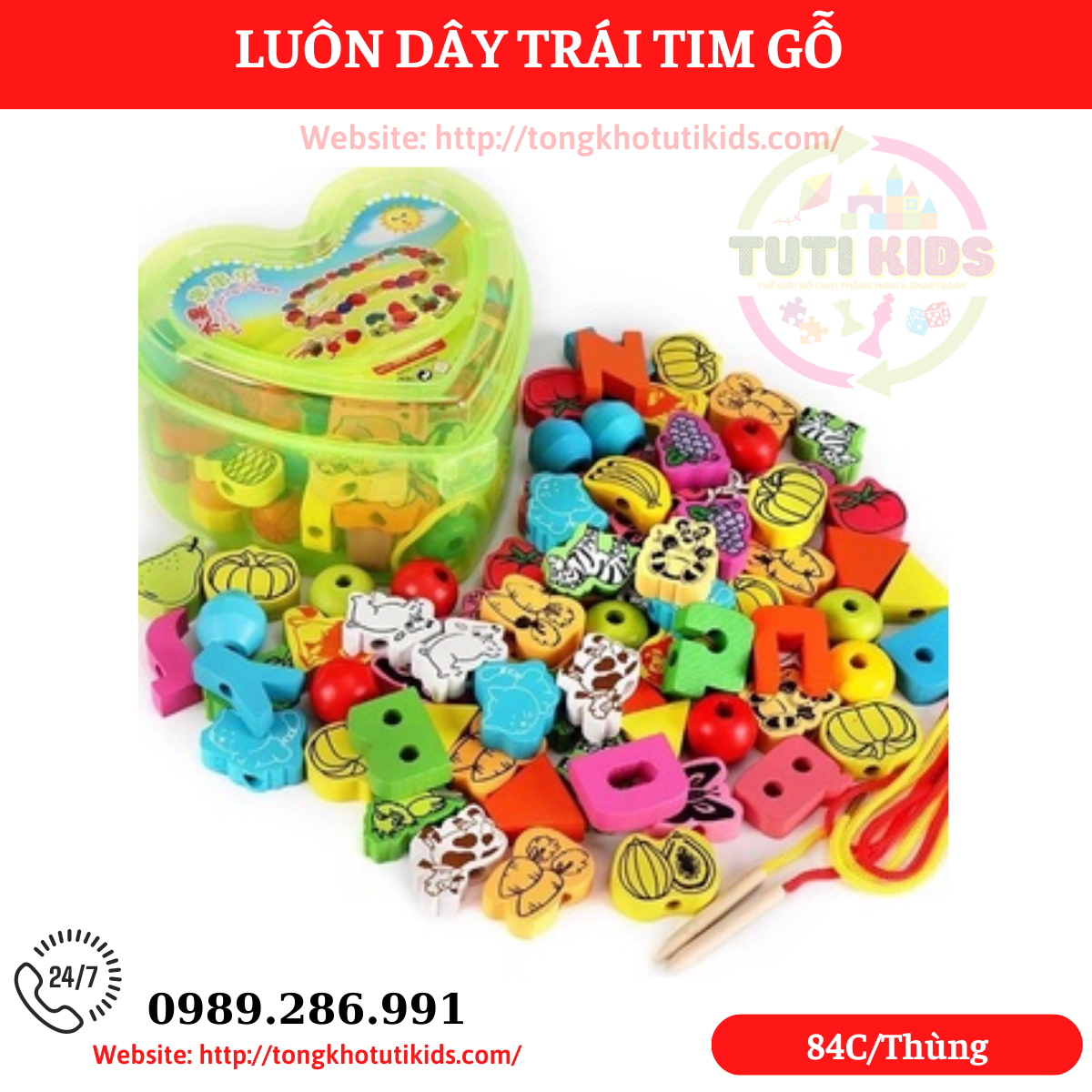 Luồn trái tim (84 bộ/thùng)
