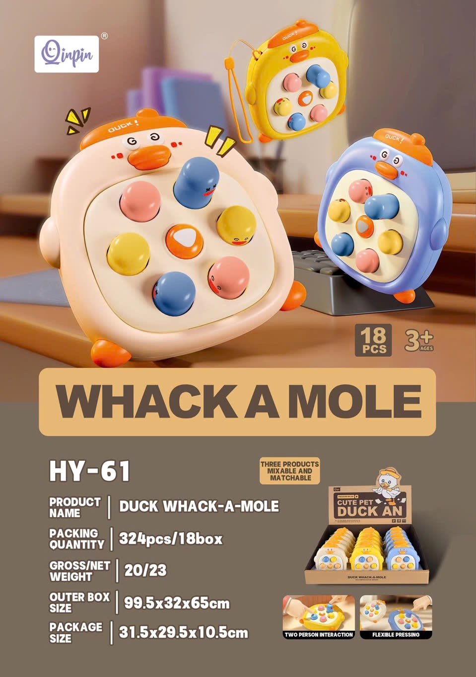 Đập chuột mini cầm tay mã HY-61 (18c/ lốc)(324 bộ/thùng)