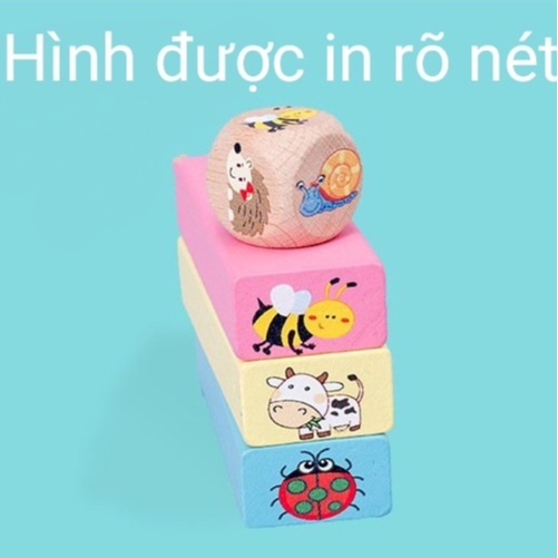Rút gỗ màu con vật (40 bộ/thùng)