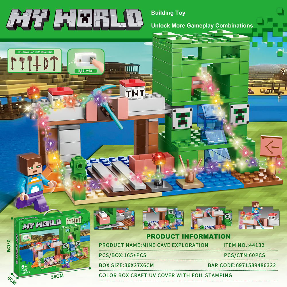 Bộ xếp hình Minecraft 165pcs mã 44132