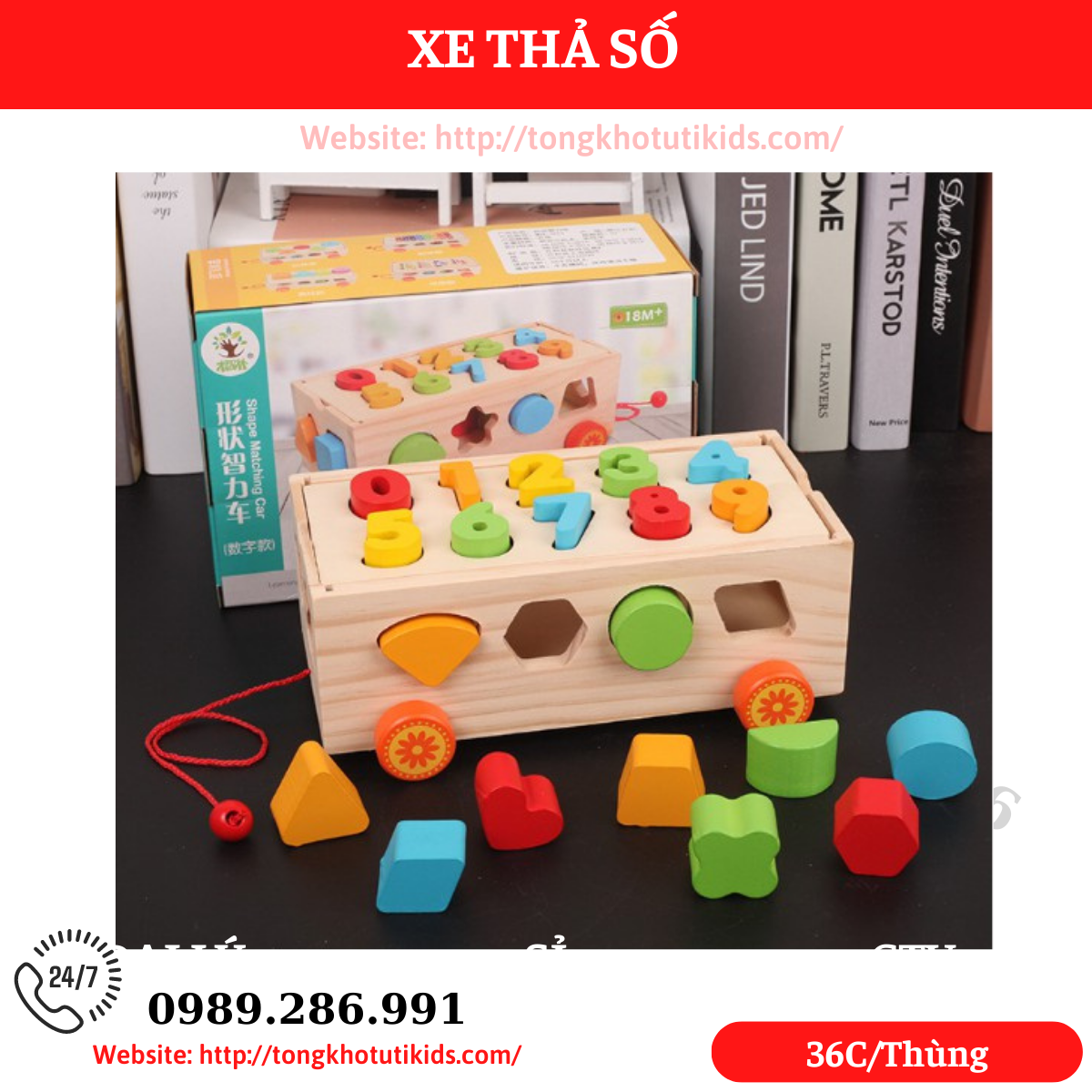 Xe thả hình số TC-01 (36 bộ/thùng)