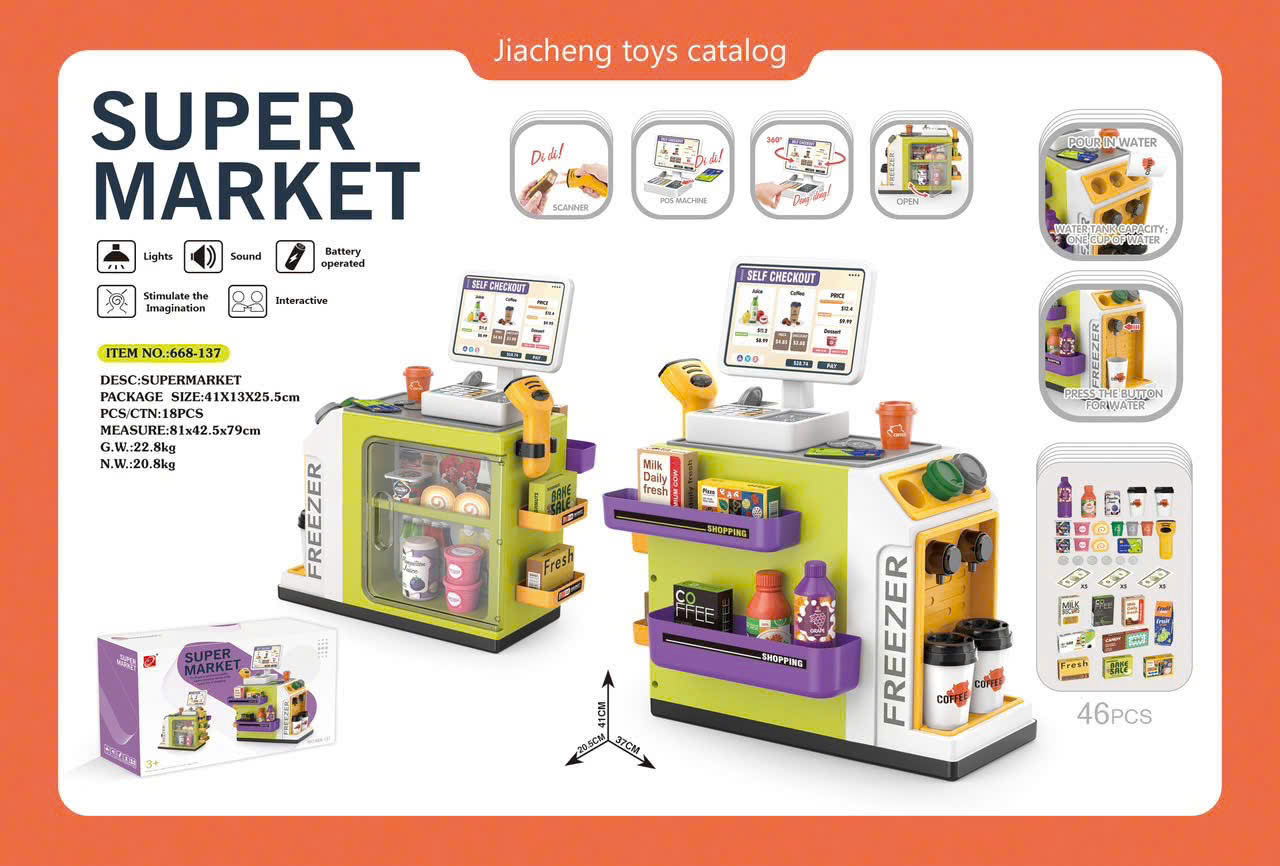 Quầy tính tiền siêu thị mini mã 668-137(18 bộ/thùng)