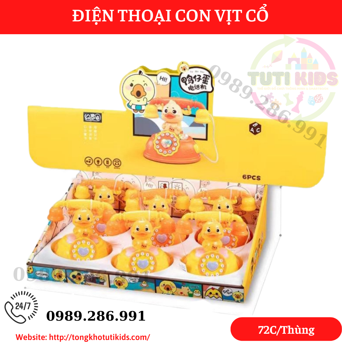 Điện thoại bàn vịt(72 bộ/thùng)