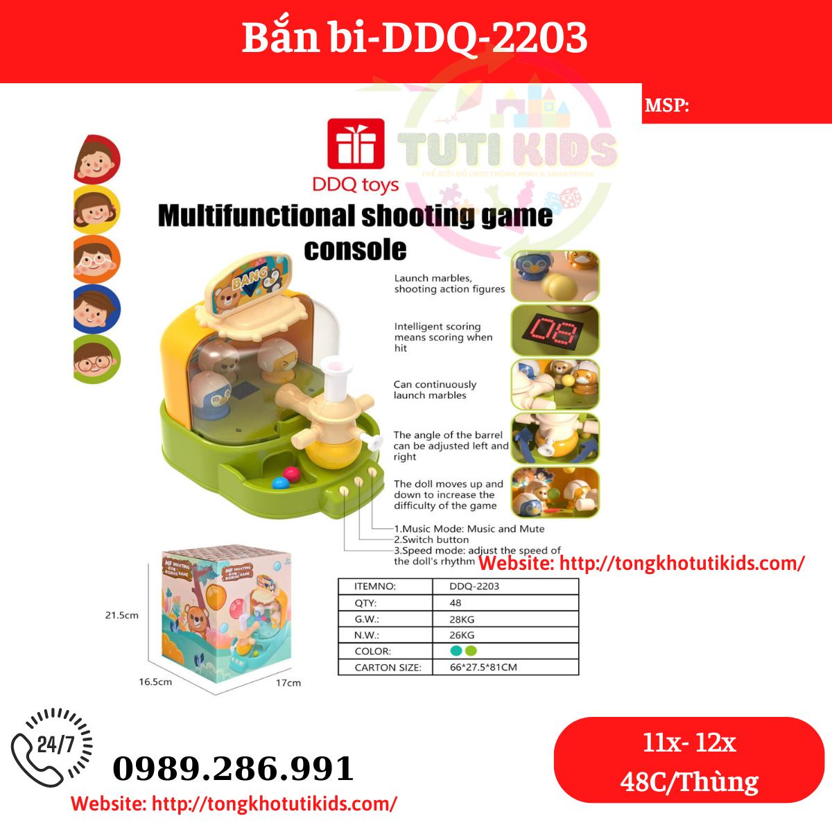 Bắn bi-DDQ-2203(48 bộ/thùng)
