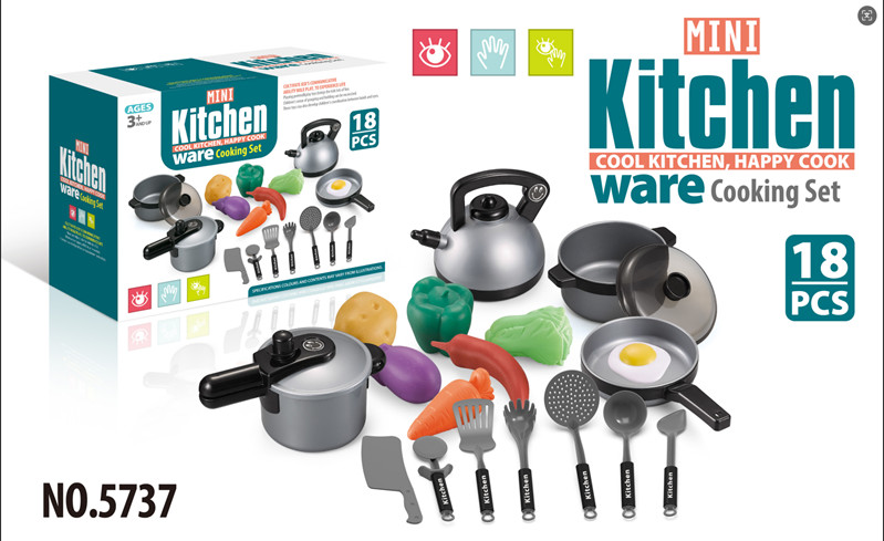 Bộ nấu ăn 18pcs XANH mã 5737