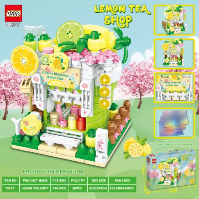 Bộ xếp hình cửa hàng nước ép chanh 476pcs mã 70346