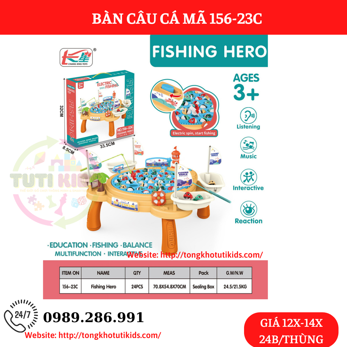 bàn câu cá-156-23C(24 bộ/thùng)