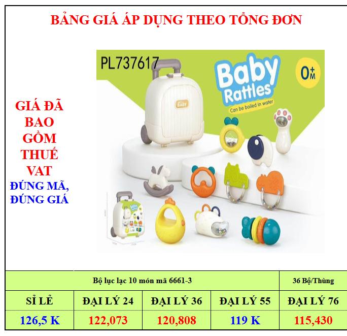 Bộ lục lạc 10 món mã 6661-3