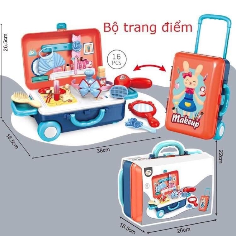 Vali nghề( 4 nghề nấu ăn, kỹ thuật, bác sỹ, trang điểm) 678(36 bộ/thùng)