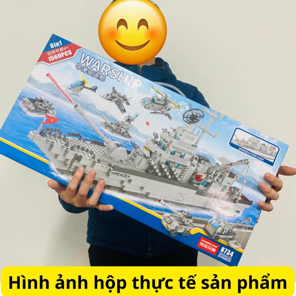 Lego tàu chiến 1560pcs mã 8734(12 bộ/thùng)