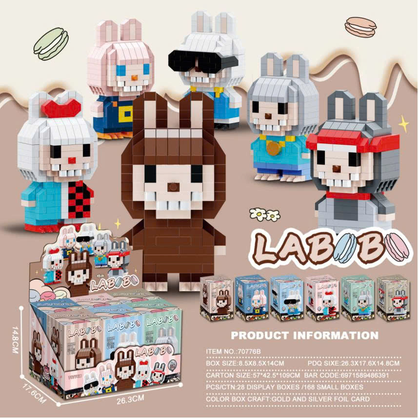 Bộ xếp hình Labubu mã 70776B (Bán khay 6 hộp)