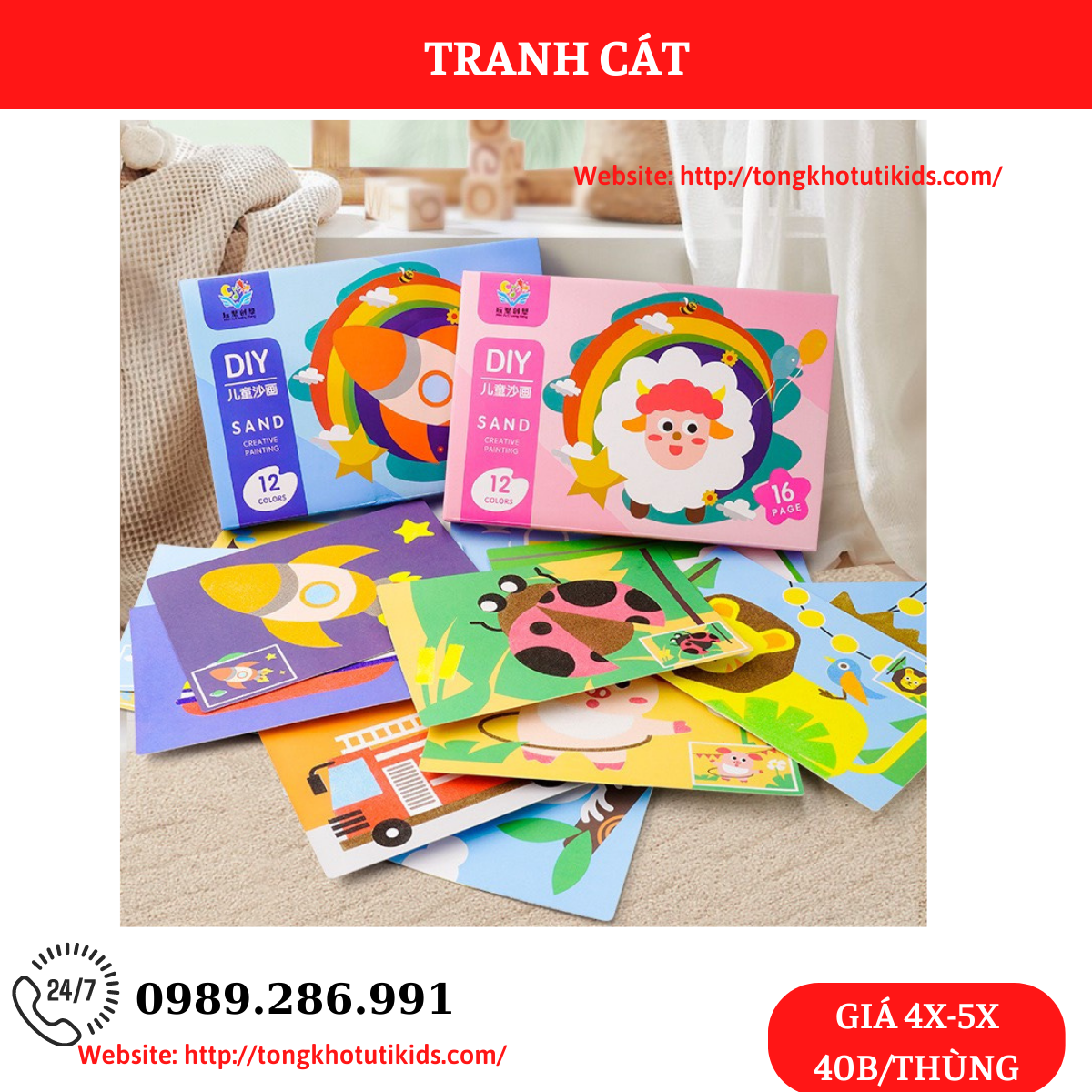 Tranh cát(48 bộ/thùng)
