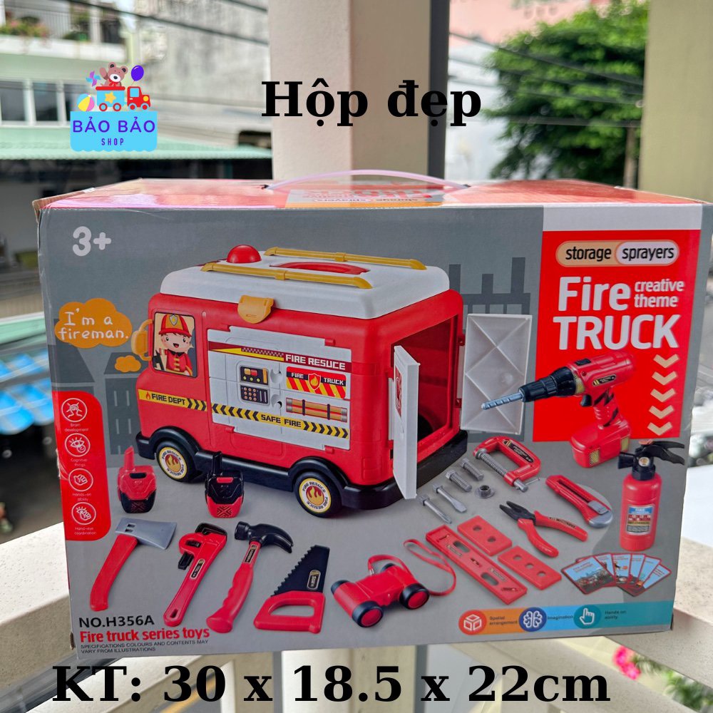 Xe cứu hoả đa năng 33pcs mã H356A(18 bộ/thùng)