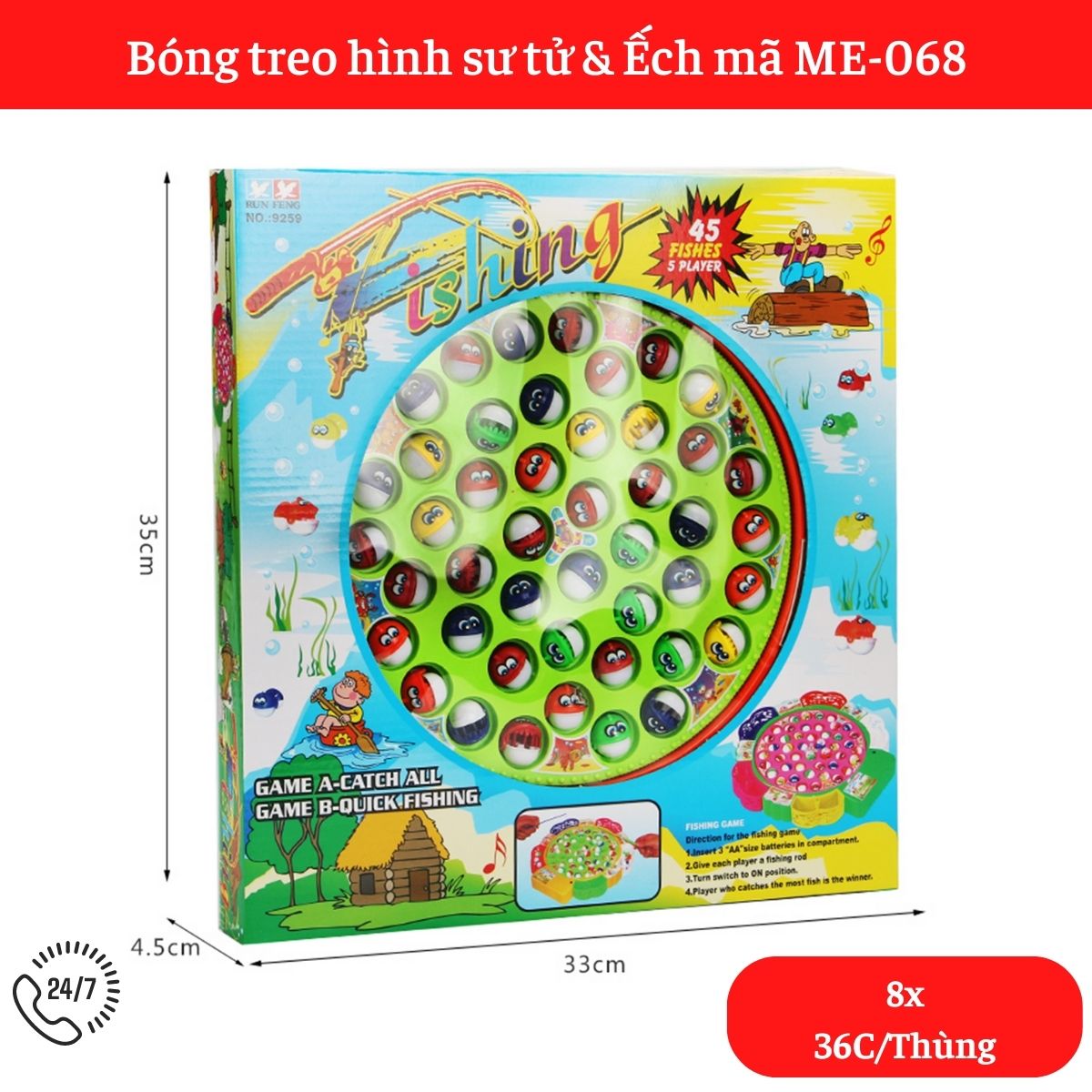 Câu cá mã 9259(36 bộ/thùng)