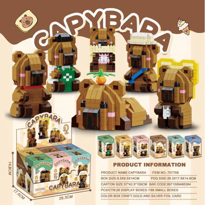 Bộ xếp hình Capybara mã 70775B (Bán khay 6 hộp)