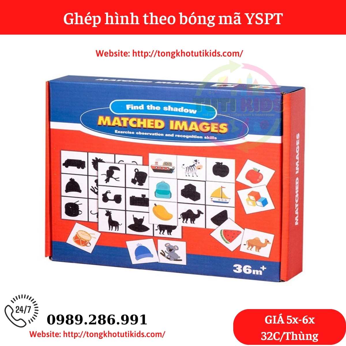 Ghép hình theo bóng mã YSPT (32 bộ/thùng)