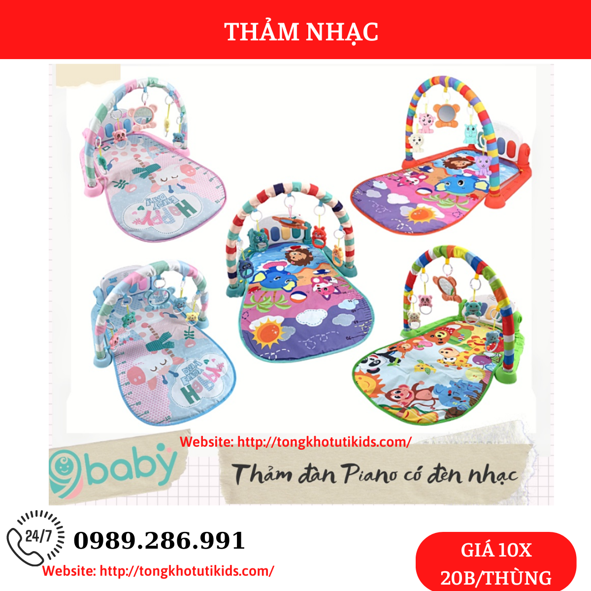 Thảm nhạc mẫu 1(20 bộ/thùng)