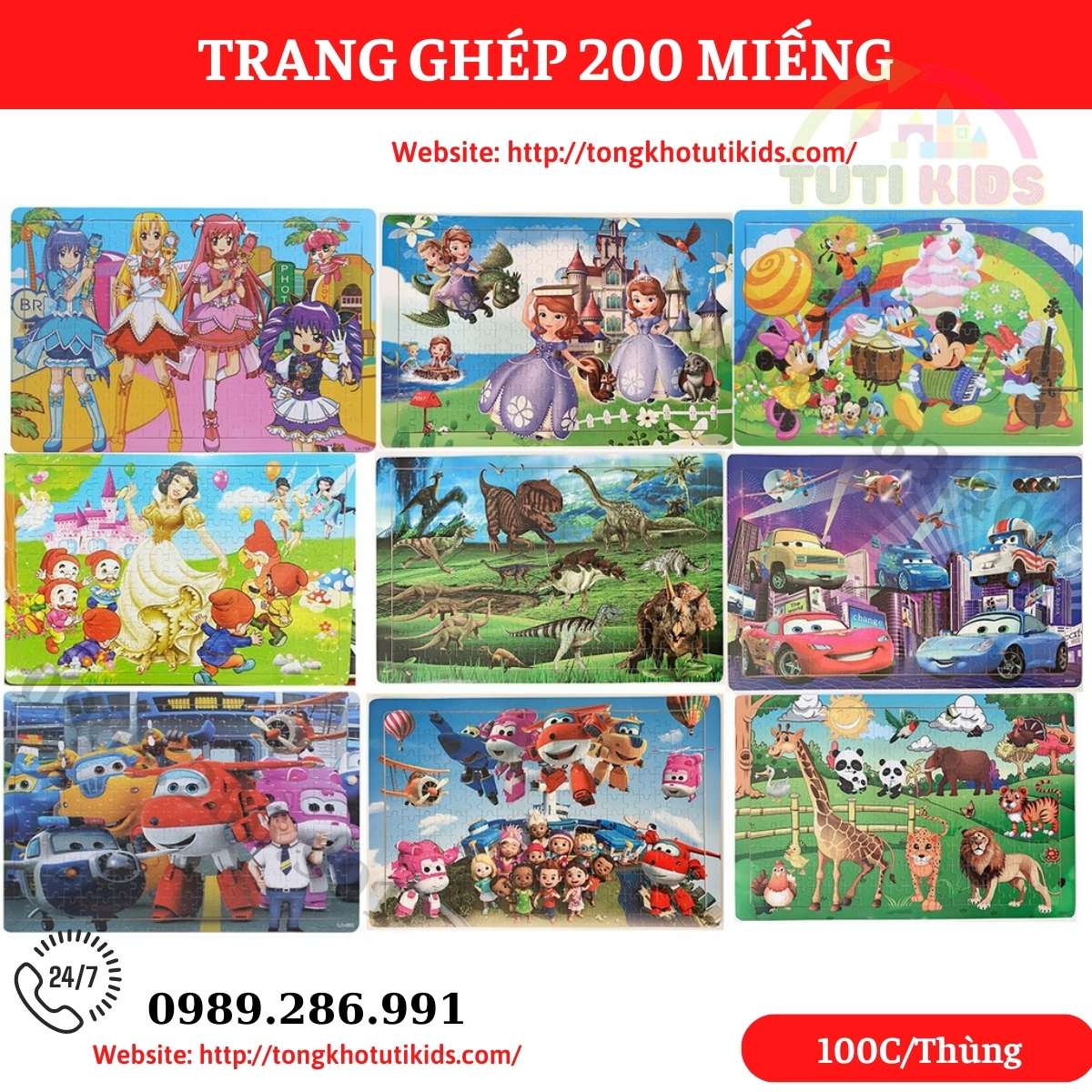 Tranh 200m (100 bộ/thùng)