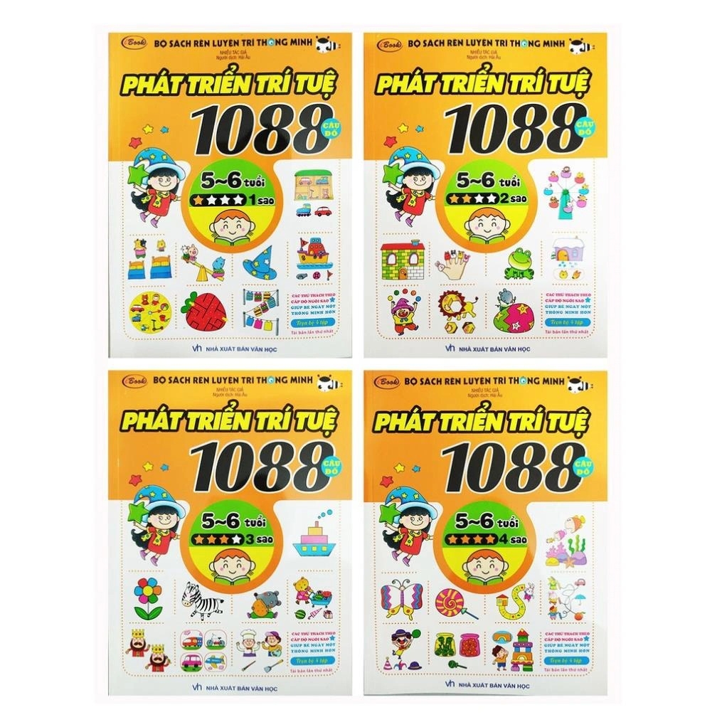 Bộ 4 cuốn phát triển trí tuệ 1088 5-6 tuổi