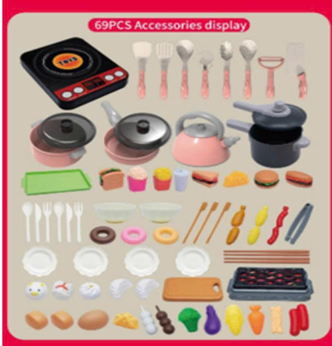 Bộ nấu ăn 69psc Xanh/hồng 567