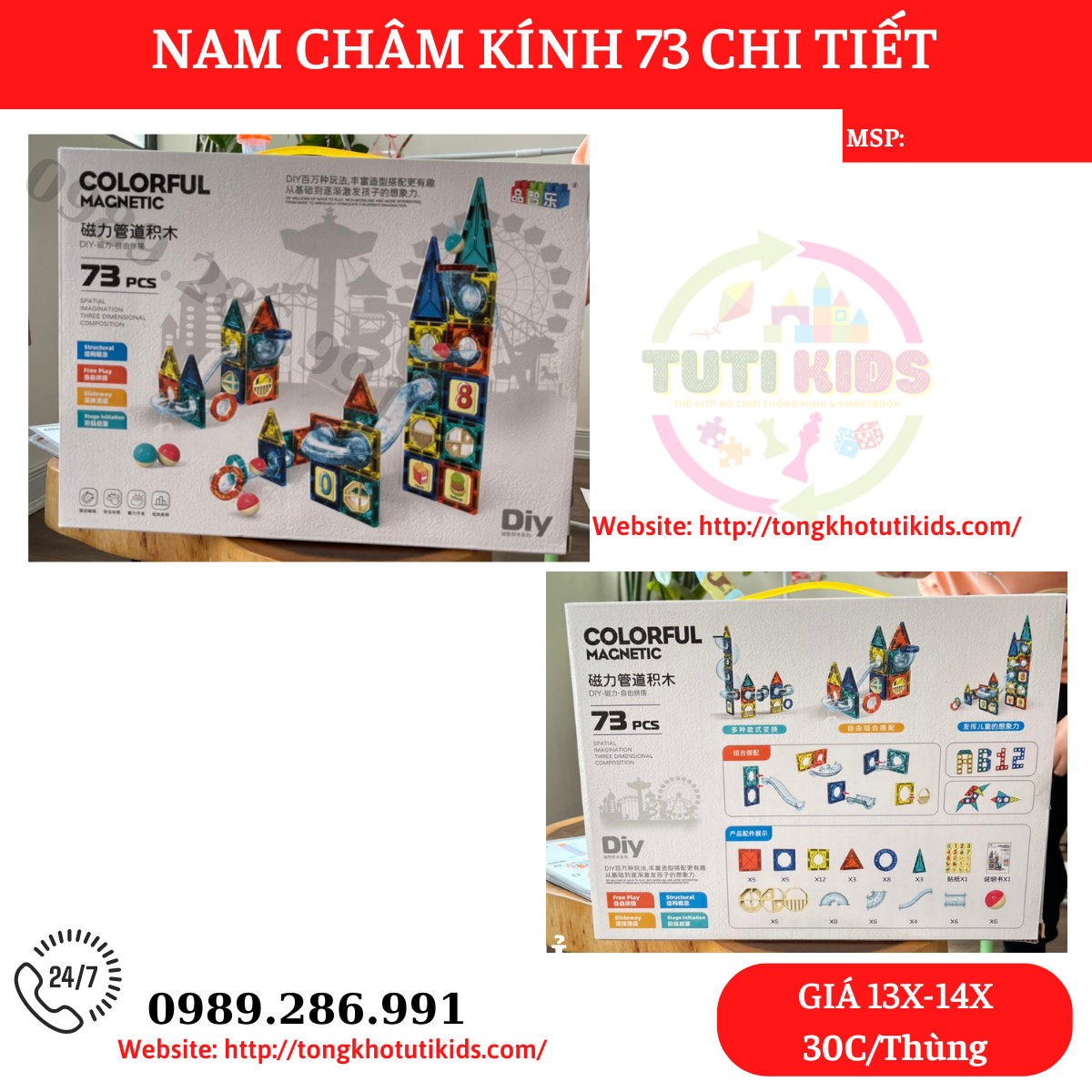 Nam châm kính 73pcs mã 9917B