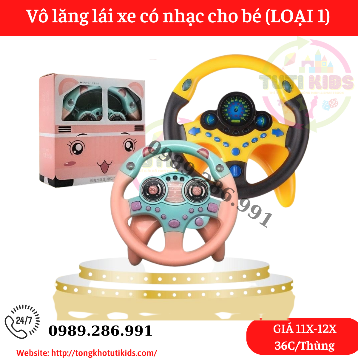 Đồ chơi vô lăng(36 bộ/thùng)