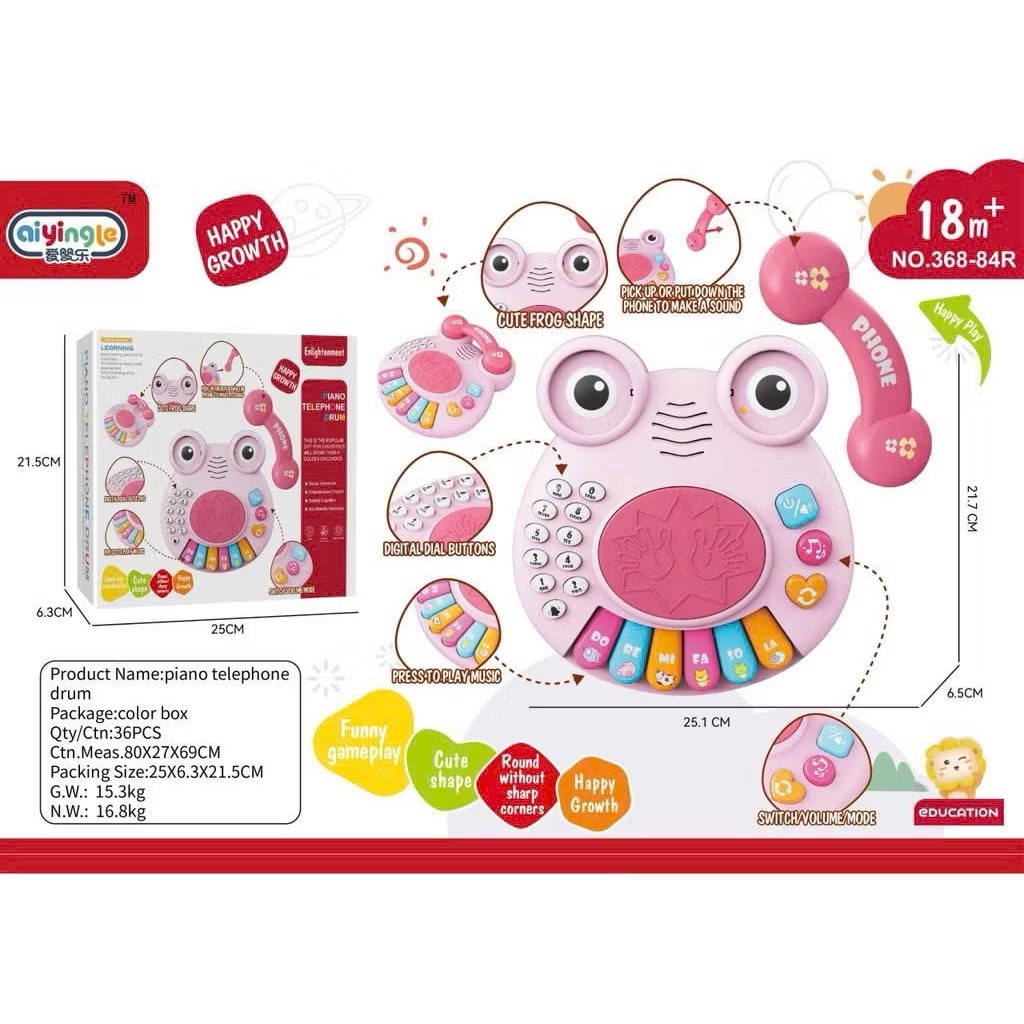 Điện thoại đàn con ếch 368-84B/368-84R (36b/thùng)