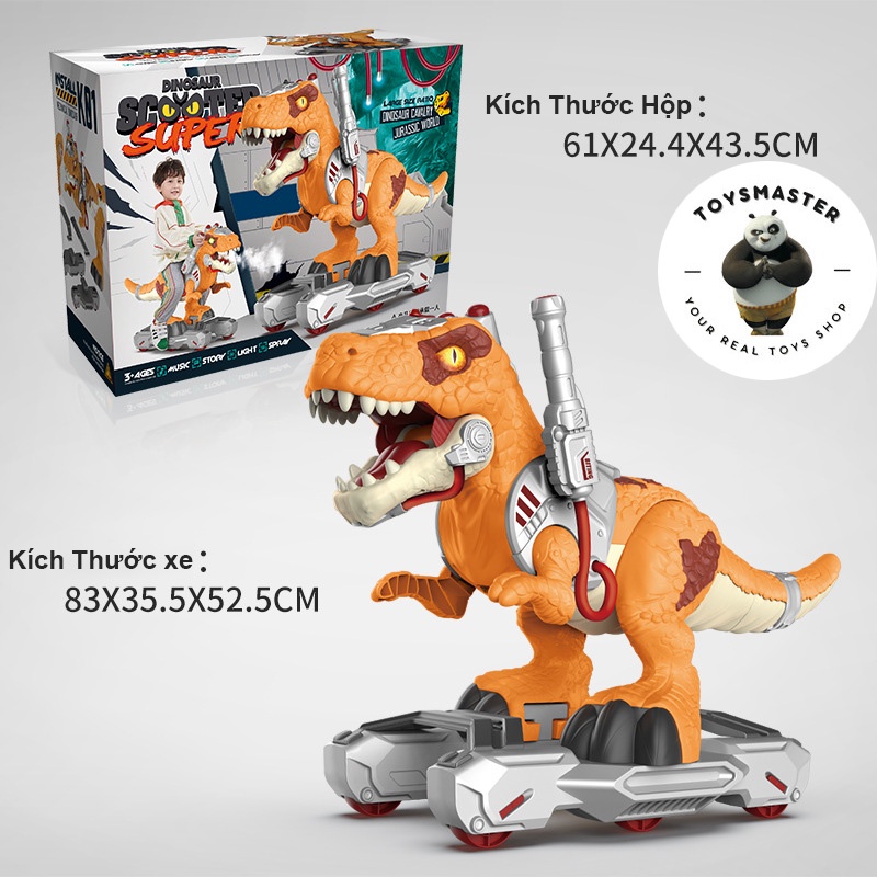 Xe chòi chân khủng long có phun sương và đèn nhạc(4 bộ/thùng)