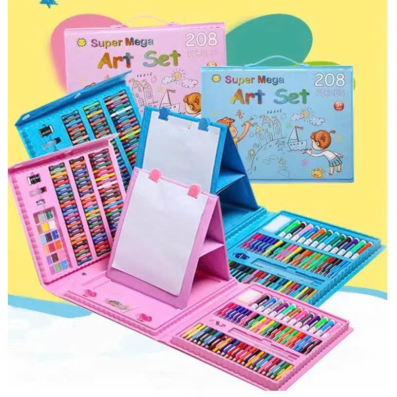 Tô màu 208pcs màu hồng/Xanh mã 208-2(30 bộ/thùng)
