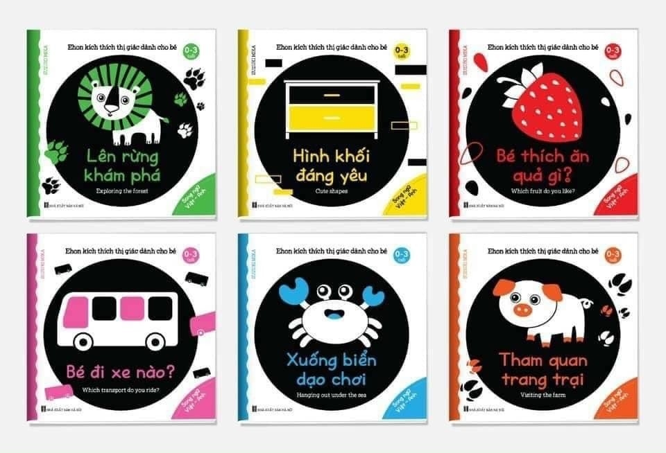 Bộ ehon kích thích thị giác cho bé 0-3t bộ 6 quyển