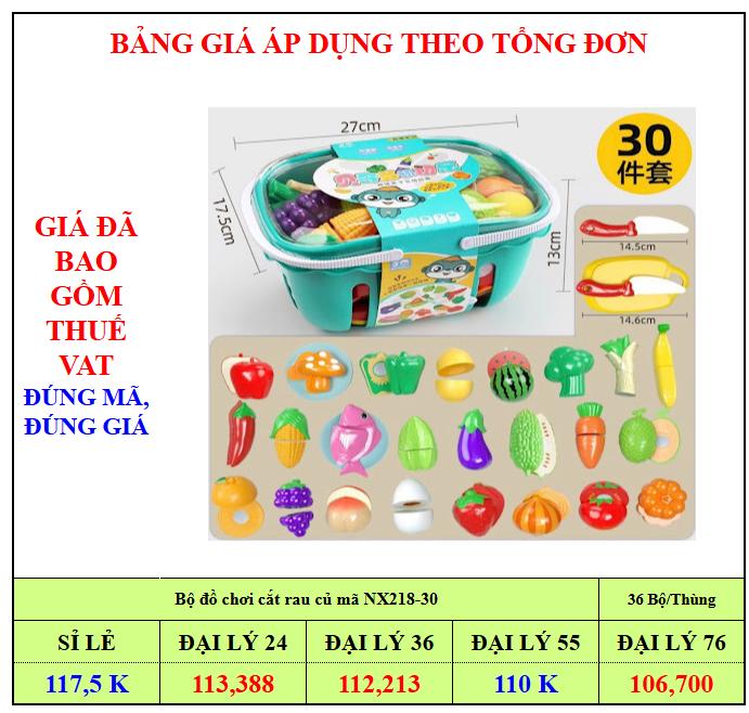 Bộ đồ chơi cắt rau củ mã NX218-30