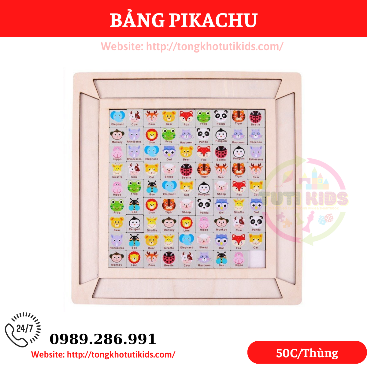 pikachu (50 bộ/thùng)