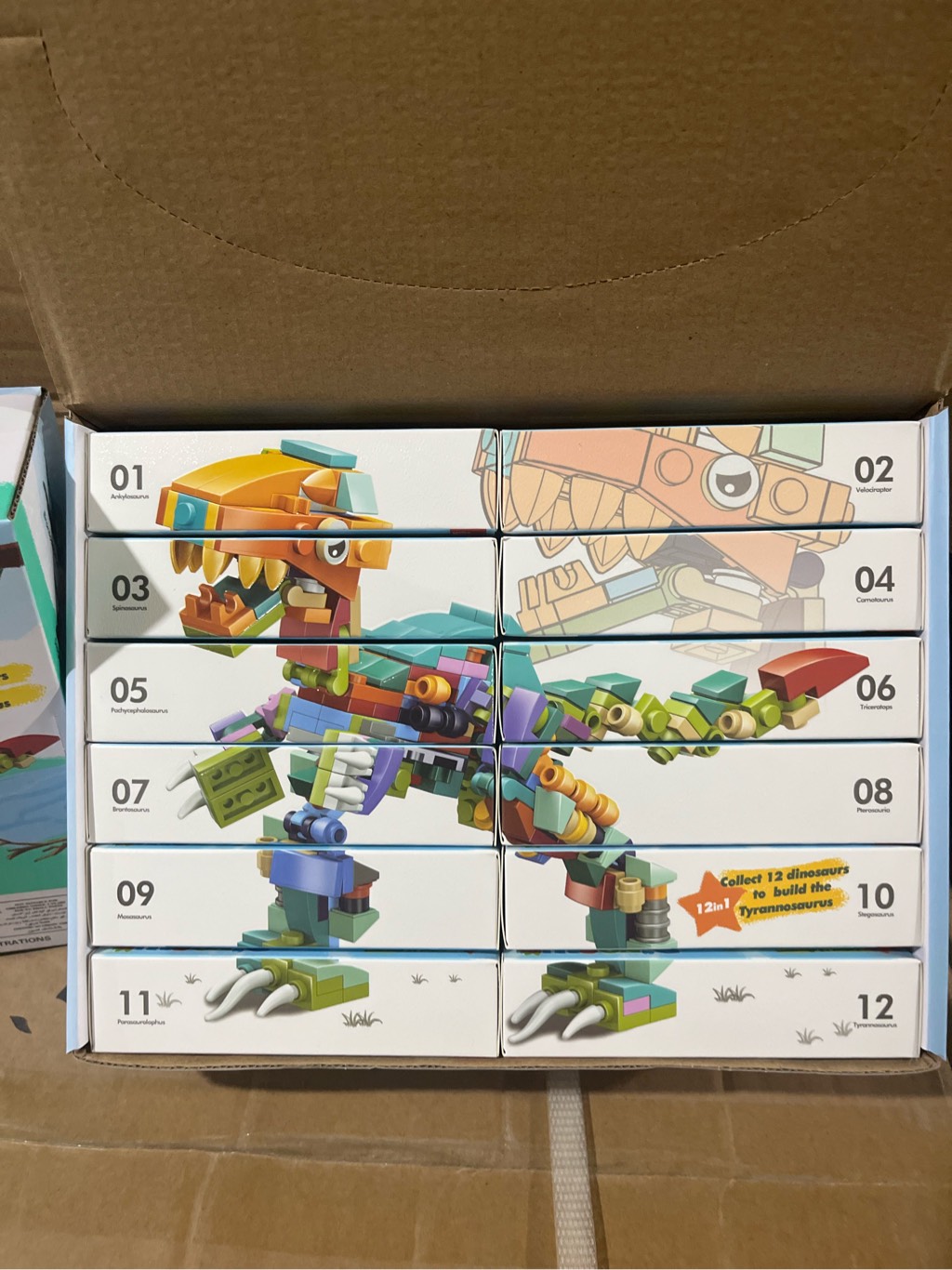 Lego khủng long 12pcs mã SM195B (Block 12 hộp)