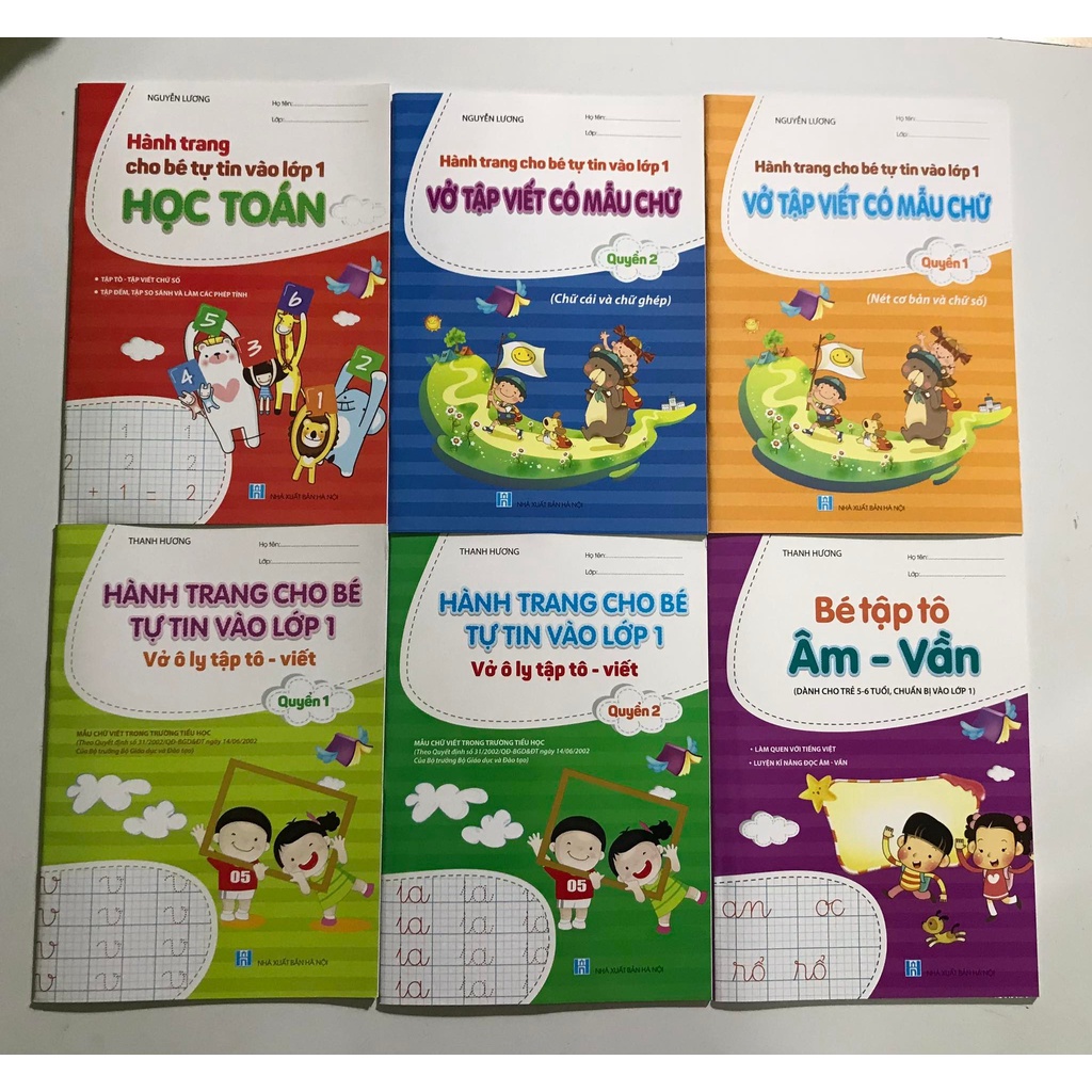 Set 6 cuốn hành trang cho bé vào lớp 1